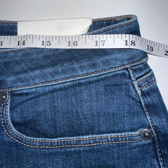 LOFT Curvy Skinny Jeans NWT Size 14 Dark Wash High Rise Ankle Stretch Denim - Picture 4 of 7